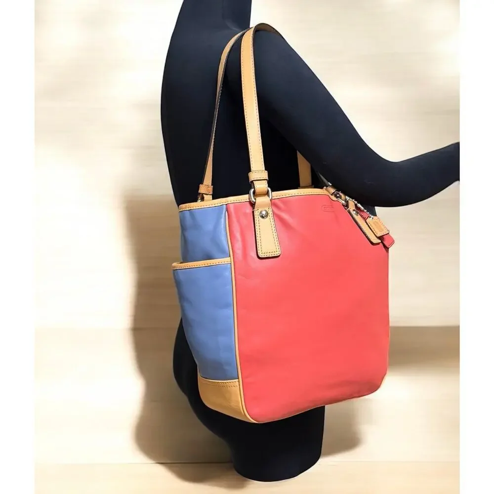 Coach F23683 Park Color Block Tote Bag